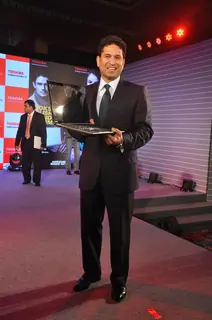 Sachin Tendulkar during the launch of Toshiba 2013