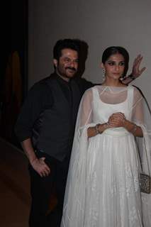 Anil Kapoor with Sonam Kapoor at Success party of film Raanjhanaa