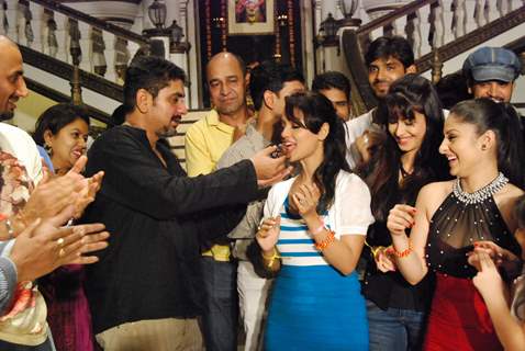 Amrit Manthan cake cutting, the last day of the shoot