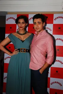 Imran Khan and Sonam Kapoor during the unveiling magazine of Stardust cover