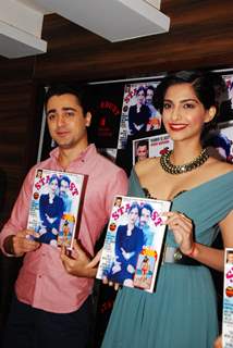 Imran Khan and Sonam Kapoor during the unveiling magazine of Stardust cover