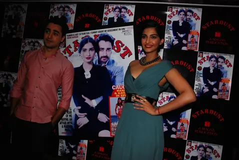 Imran Khan and Sonam Kapoor during the unveiling magazine of Stardust cover