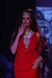 Evelyn Sharma showstopper for Gehna show at IIJW 2013