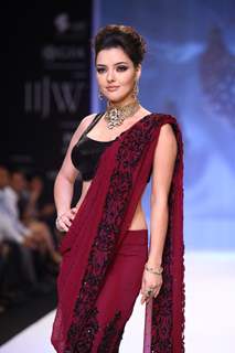 Kristina Akheeva walks the ramp at IIJW 2013 Day 4