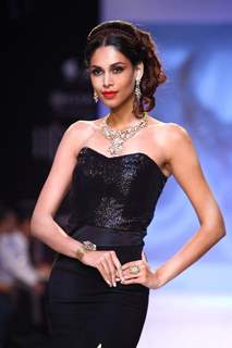 Kristina Akheeva walks the ramp at IIJW 2013 Day 4