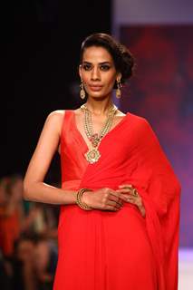 Models walks the ramp at IIJW 2013 Day 4