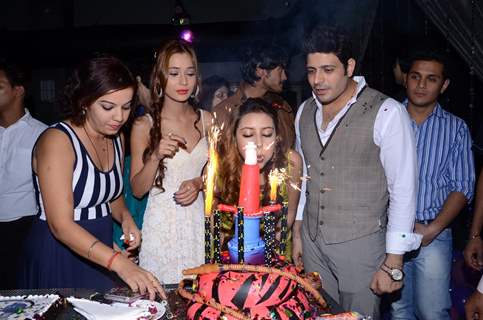 Sara Khan and Pratyusha Banerjee at her Birthday Party