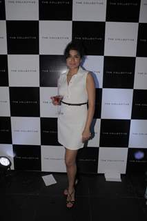 Anjala Zaveri was seen in a simple white dress at The Collective's 5 years celebration in Bangalore