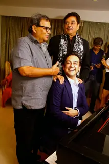 Subhash Ghai, Shatrughan Sinha and Adnan Sami share a joke