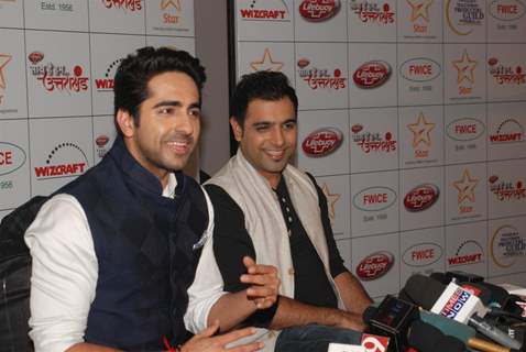 Ayushmann Khurrana and Rochak Kohli address the people regarding the donation drive