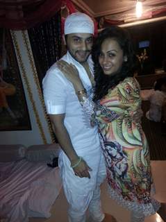 Saillesh Gulabani with wife Ashita Gulabani at Nikhil And Suhana Sinha's post Eid party