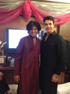 Host of the evening Nikhil Sinha with Piyush Sahdev  enjoy the party