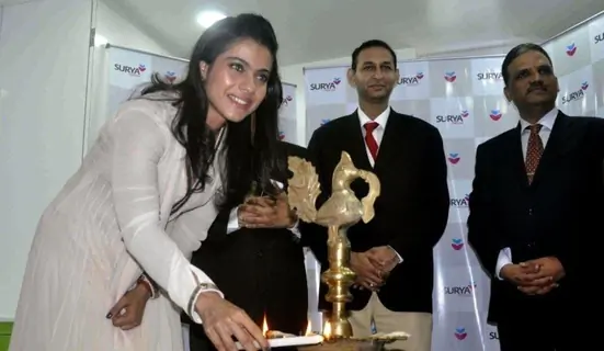 Kajol lights the lamp  at the inaugural of Neonatal Intensive Care Unit