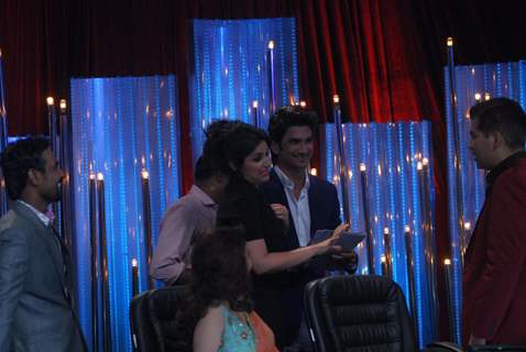 Parineeti Chopra and Sushant Singh Rajput on the sets of Jhalak Dikhhla Jaa