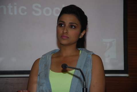 Parineeti Chopra listens to the talk at the research launch