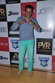 Siddharth Kannan was seen in a fun mood at the Premiere of JOBS