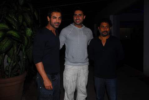 Abhishek Bachchan at the Screening of Madras Cafe