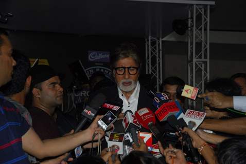 Amitabh Bachchan speaks to the Press at the launch of 'Hot Seat Aapke Shehar' Van