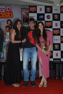 Karishma Tanna, Vivek Oberoi and Kainaat Arora together at the Grand Masti Music Launch