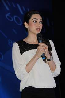 Karisma Kapur speaks at the unveiling of the Logo for Siddhivinayak Logistics