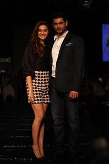 Shibani Dandekar and Keith at LFW Winter Festival 2013