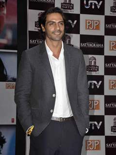 Arjun Rampal at Satyagraha movie team during the promotion