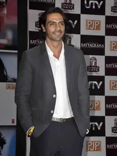 Arjun Rampal at Satyagraha movie team during the promotion