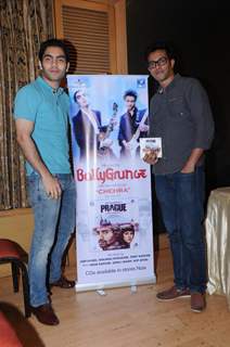 Saugadh Upadhay and Subhradeep Das of the 'Bally Grunge' band at the music release