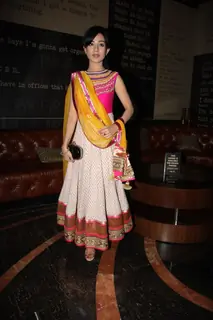Amrita Rao was seen in a ethnic look at the First look of Singh Saab The Great