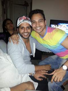 Karanvir with Shashank at Karanvir Bohra's Bday Bash