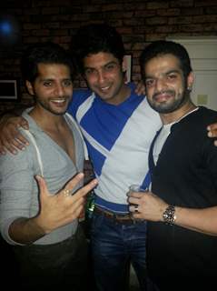 Karanvir Bohra, Siddarth Shukla and Karan Patel at Karanvir Bohra's Bday Bash