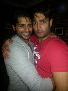 Karanvir Bohra and Vivian Dsena at Karanvir Bohra's Bday Bash