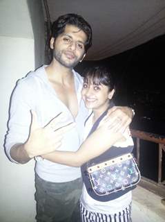 Karanvir Bohra with choreographer Sneha Kapoor at Karanvir Bohra's Bday Bash