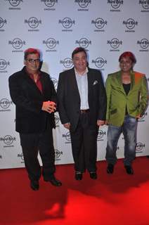 Subhas Ghai, Rishi Kapoor and Sukhwinder Singh at the Hard Rock Cafe Launch in Andheri