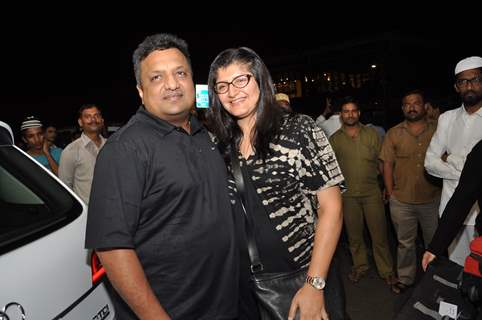 Sanjay Gurta and his wife snapped at Mumbai Airport leaving for SAIFTA