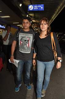 Mohit Suri and Udita Goswami were at Mumbai Airport leaving for SAIFTA