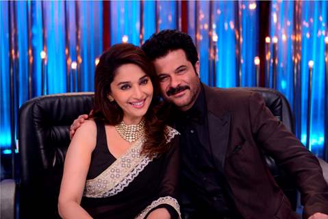 Anil Kapoor and Madhuri Dixit pose together on Jhalak Dikhla Jaa