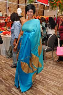 Mandira Bedi was at Araaish Trousseau - a fund raising exhibition