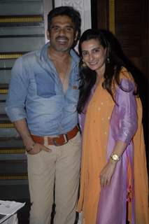 Suniel and Mana Shetty at Araaish Trousseau - a fund raising exhibition