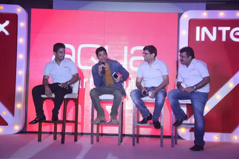 Farhan Akhtar at the launch of Intex Aqua i7