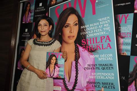 Shilpa Shukla unveils the cover page of SAVVY Magazine