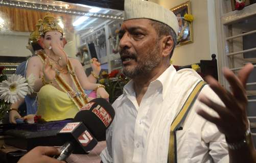 Nana Patekar celebrates Ganesh Chaturti with his family