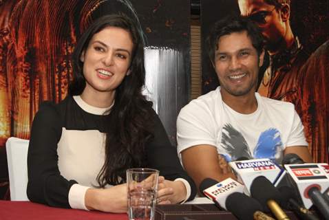 Elena Kazan & Randeep Hooda at the Press meet for the movie John Day