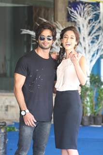 Shahid Kapoor and Ileana D'Cruz pose at PHATA POSTER NIKLA HERO- press meet