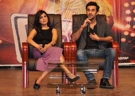 Pallavi Sharda and Ranbir Kapoor at the Promotion of his film Besharam