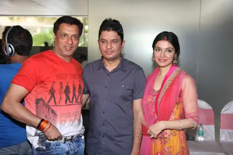 Madhur Bhandarkar was at the Satynarayan Mahapooja at T-Series