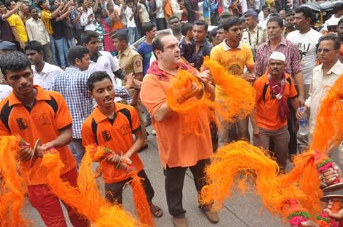 Rajiv Kapoor at RK studios Ganapti Visarjan