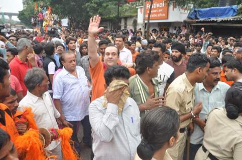 Kapoor family at RK studios Ganapti Visarjan