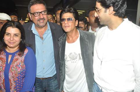 Happy New Year's Star Cast Back in Mumbai