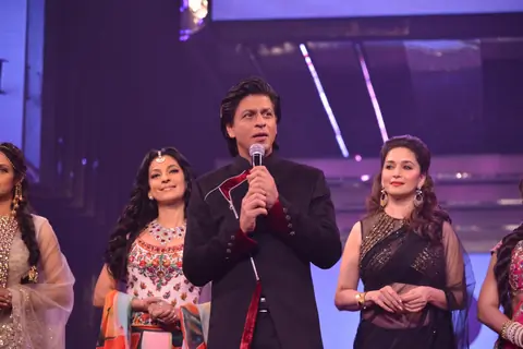 Shahrukh Khan addresses the event